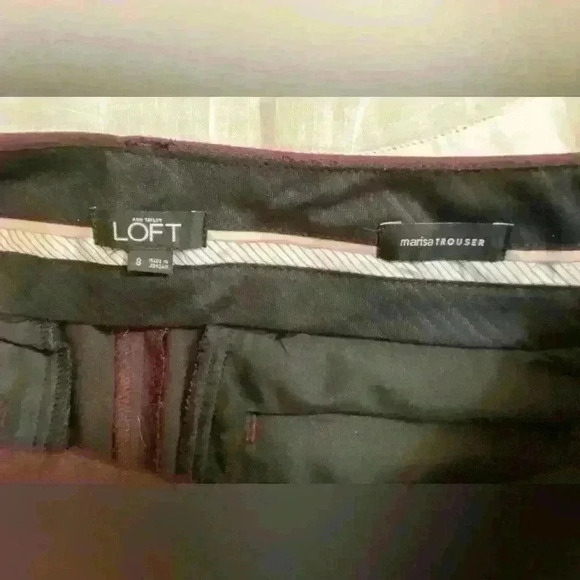 Ann Taylor Loft Marisa Trouser Burgundy size 8 - Picture 5 of 5